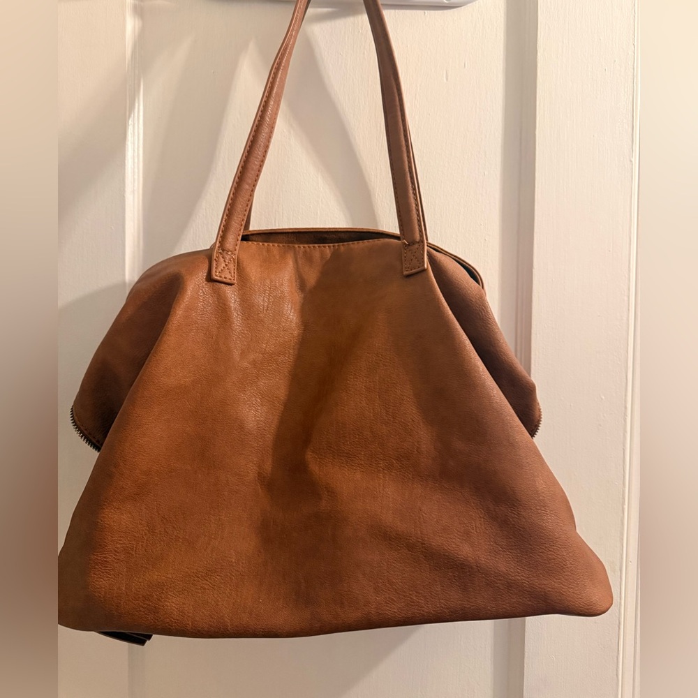Antik Kraft Brown Vegan Leather Tote